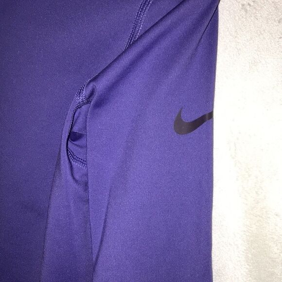 Nike Pro Women's Dri-Fit Half Zip Long Sleeve Athletic Purple Sweatshirt Size S - Picture 10 of 10